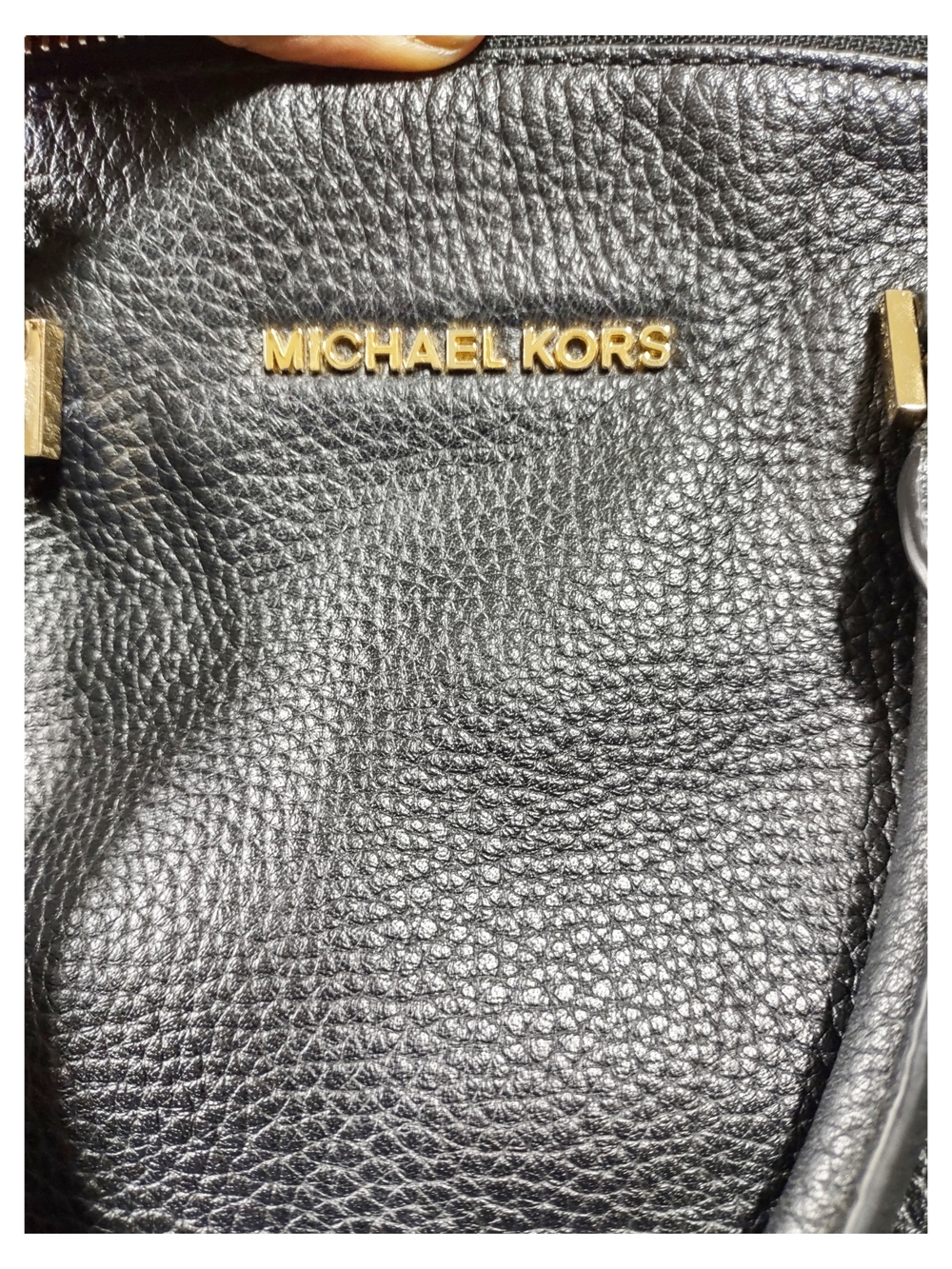 Michael Kors Black Leather Satchel Bag - Picture 5 of 6
